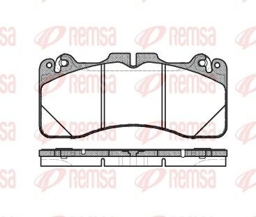 REMSA Brake pad set 1425.10 Lexus LS 2014