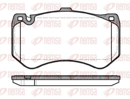 REMSA 1455.00 Brake pad set Front Axle, prepared for wear indicator, with adhesive film, with accessories