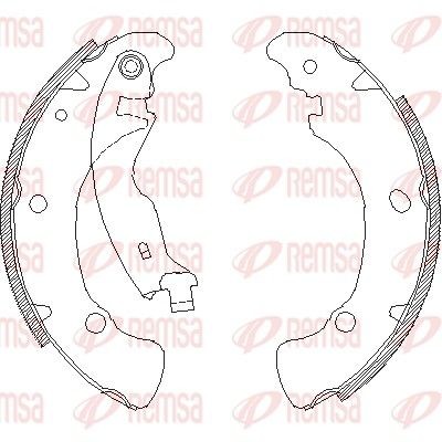 ZCA404100 REMSA Rear Axle, Ø: 203 x 38 mm, with lever Width: 38mm Brake Shoes 4041.00 buy