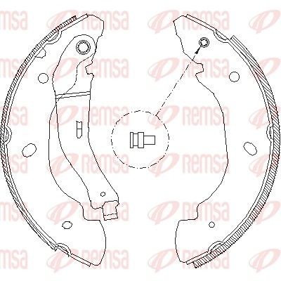 Ford MONDEO Drum brake shoe support pads 2152108 REMSA 4107.00 online buy
