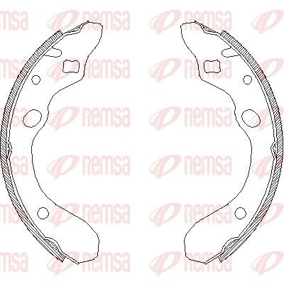 Mazda MX-3 Brake Shoe Set REMSA 4147.00 cheap