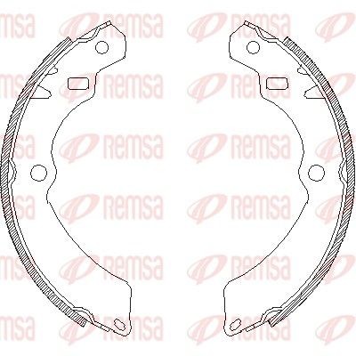 Drum brake shoe support pads REMSA Rear Axle, Ø: 220 x 35 mm, without lever - 4196.00