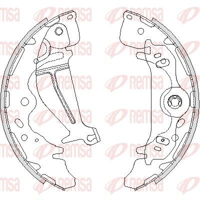 ZCA421900 REMSA Rear Axle, Ø: 294 x 53,5 mm, with lever Width: 53,5mm Brake Shoes 4219.00 buy