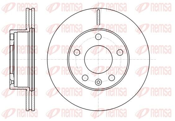 DCA6106410 REMSA Front Axle, 294x24mm, 5, Vented Ø: 294mm, Num. of holes: 5, Brake Disc Thickness: 24mm Brake rotor 61064.10 buy