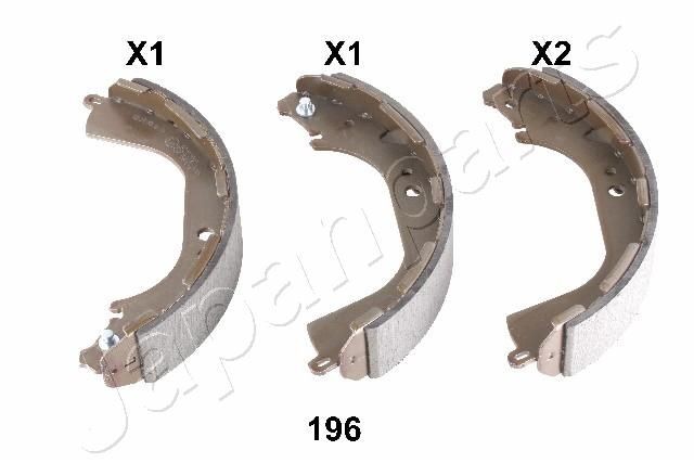 JAPANPARTS Drum brake shoe support pads rear and front NISSAN Pathfinder II (R50) new GF-196AF
