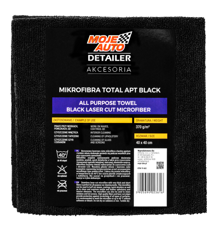 MOJE AUTO DETAILER APT BLACK 19-663 Microfiber cloth