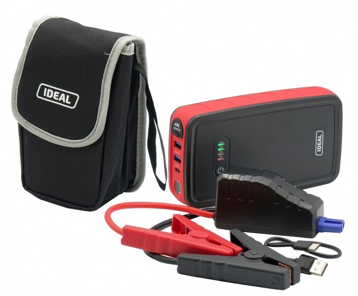 Batterie Tragbar Notfall Start Auto Starthilfe Luft Booster Ladegerät Kabel  12V