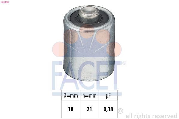 EPS 1.106.030 FACET Made in Italy - OE Equivalent Condenser, ignition 0.0130 buy