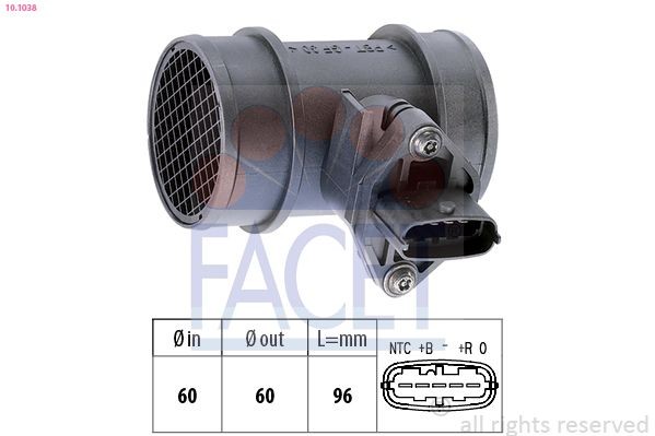 EPS 1.991.038 FACET Made in Italy - OE Equivalent MAF sensor 10.1038 buy