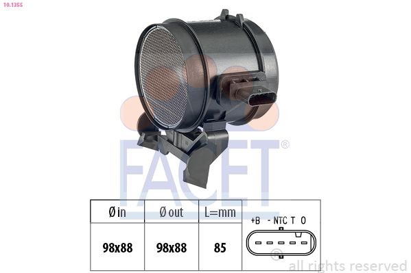 Great value for money - FACET Mass air flow sensor 10.1355
