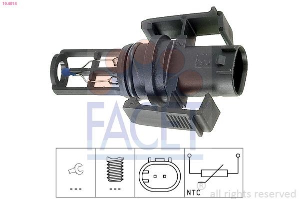 FACET 10.4014 Sender Unit, intake air temperature Made in Italy - OE Equivalent