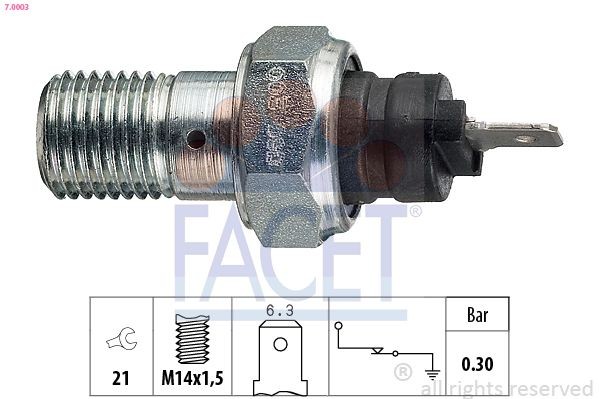 Fiat DOBLO Oil pressure sending unit 2179954 FACET 7.0003 online buy