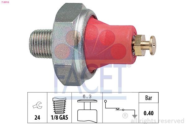 EPS 1.800.016 FACET 7.0016 Oil Pressure Switch 94021127