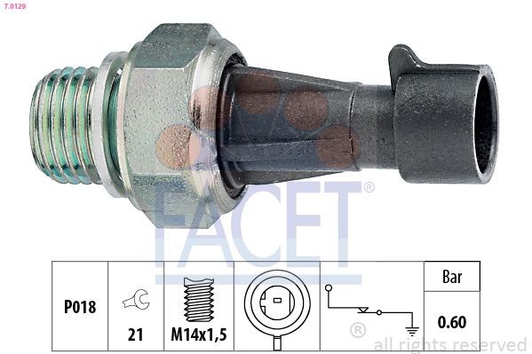 EPS 1.800.129 FACET M14x1,5, 1 bar, Made in Italy - OE Equivalent Oil Pressure Switch 7.0129 buy
