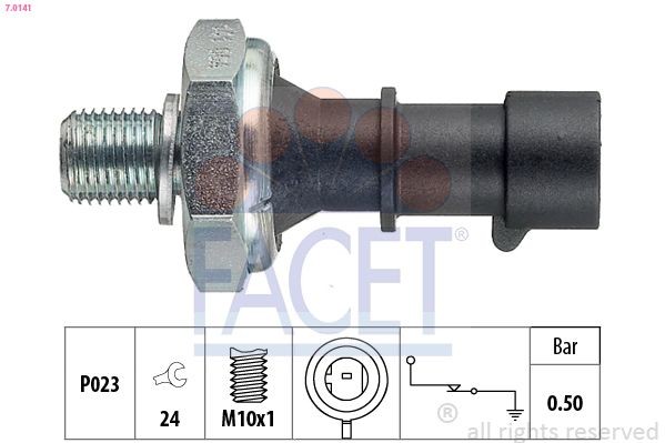 FACET Oil pressure switch OPEL ASTRA G Convertible (F67) new 7.0141