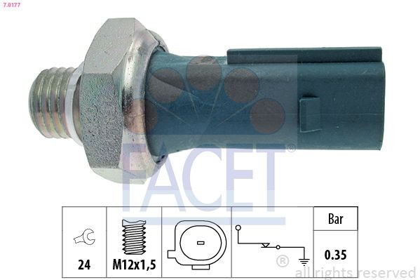 EPS 1.800.177 FACET M12x1,5, Made in Italy - OE Equivalent Oil Pressure Switch 7.0177 buy