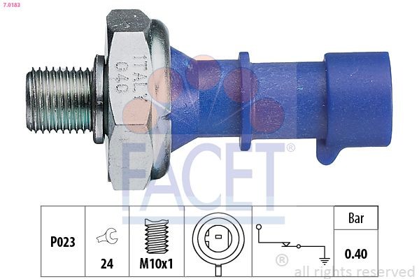 FACET Oil Pressure Switch 7.0183 Opel ASTRA 2017