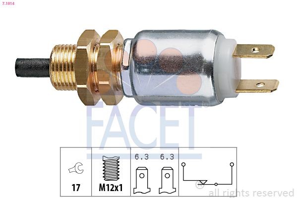 EPS 1.810.014 FACET Mechanical, M12x1, Made in Italy - OE Equivalent Stop light switch 7.1014 buy