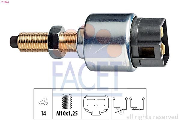 EPS 1.810.044 FACET Mechanical, M10x1,25, Made in Italy - OE Equivalent Stop light switch 7.1044 buy