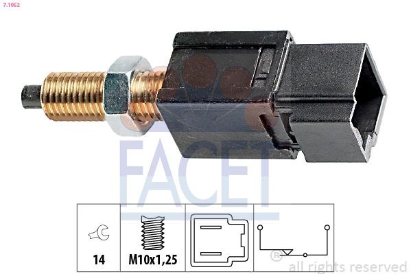 EPS 1.810.052 FACET Mechanical, M10x1,25, Made in Italy - OE Equivalent Stop light switch 7.1052 buy