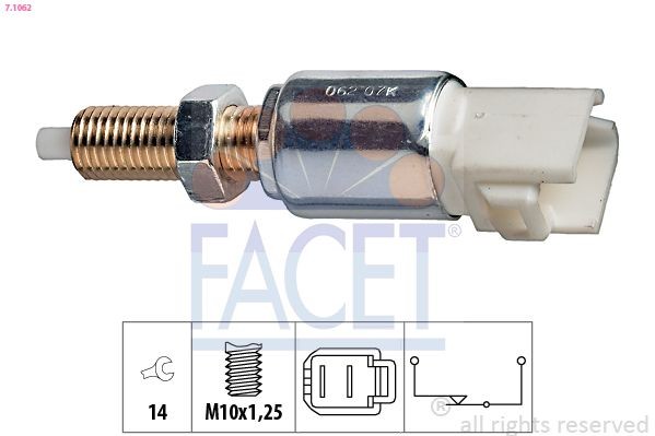 FACET 7.1062 Brake light switch HONDA CRX 1991 price