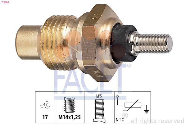 EPS 1.830.003 FACET Made in Italy - OE Equivalent Spanner Size: 17 Coolant Sensor 7.3003 buy