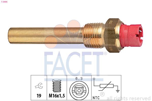 EPS 1.830.006 FACET M16x1,5, Made in Italy - OE Equivalent Sensor, oil temperature 7.3006 buy