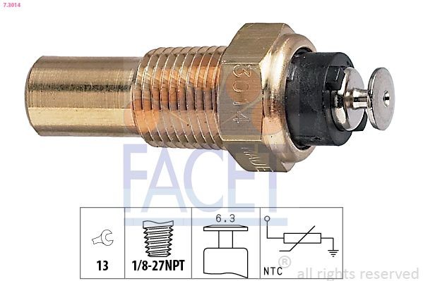 EPS 1.830.014 FACET Made in Italy - OE Equivalent Spanner Size: 13 Coolant Sensor 7.3014 buy