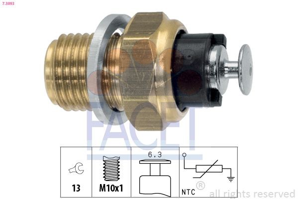 EPS 1.830.093 FACET M10x1, Made in Italy - OE Equivalent Sensor, oil temperature 7.3093 buy