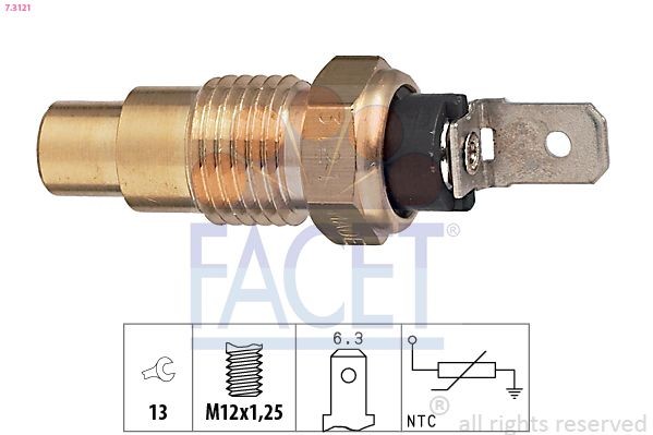 EPS 1.830.121 FACET Made in Italy - OE Equivalent Spanner Size: 13 Coolant Sensor 7.3121 buy