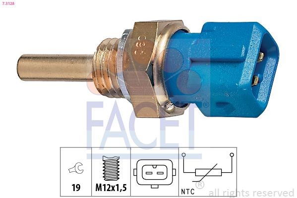 KW530128 FACET M12x1,5, Made in Italy - OE Equivalent Öltemperatursensor 7.3128 günstig kaufen
