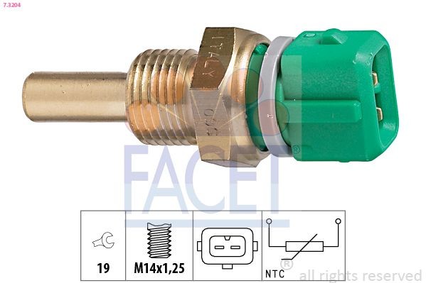 EPS 1.830.204 FACET Made in Italy - OE Equivalent Sensor, coolant temperature 7.3204 buy