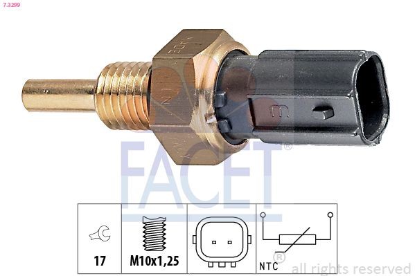 EPS 1.830.299 FACET Made in Italy - OE Equivalent Sensor, coolant temperature 7.3299 buy