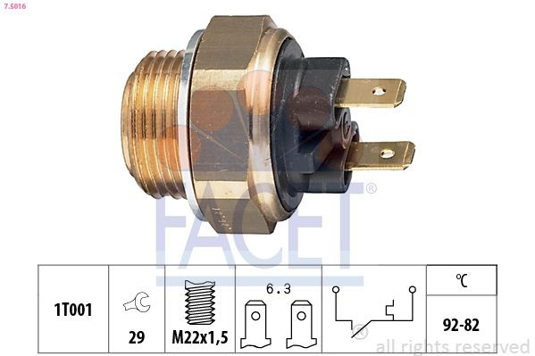 FACET 7.5016 JAGUAR Coolant fan switch in original quality