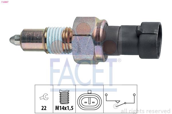EPS 1.860.067 FACET 76067 Reverse light switch FIAT Doblo II Box Body / Estate (263) 2.0 D Multijet 135 hp Diesel 2012 price