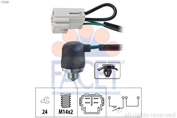 FACET 7.6144 Reverse light switch Made in Italy - OE Equivalent
