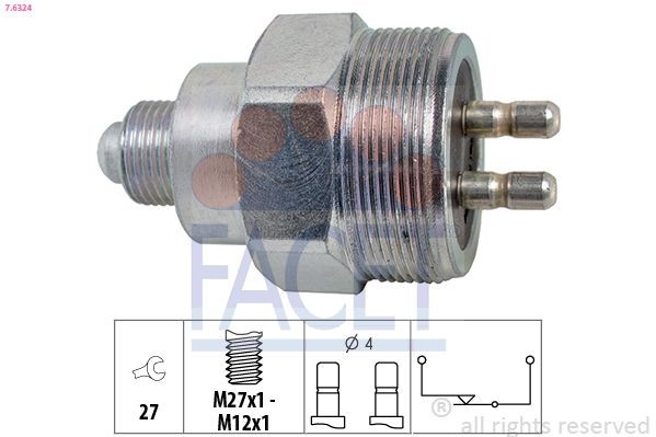FACET 7.6324 Reverse light switch Made in Italy - OE Equivalent