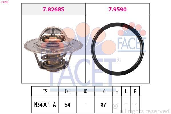Great value for money - FACET Engine thermostat 7.8268