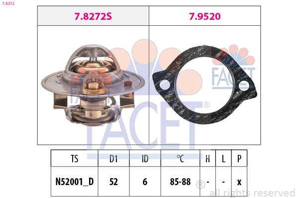 Mazda MPV Thermostat 2181206 FACET 7.8272 online buy