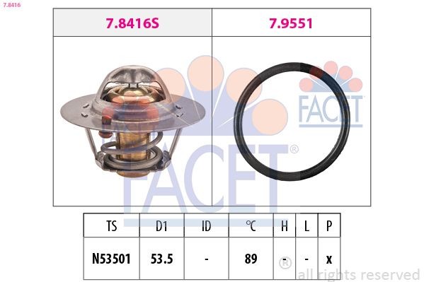 EPS 1.880.416 FACET 7.8416 Engine thermostat M474877