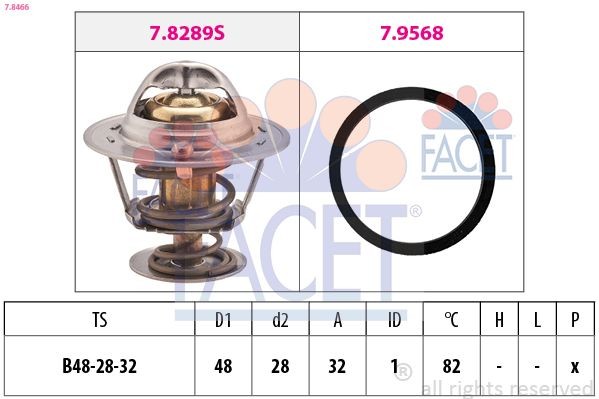 FACET 7.8466 Kühlwasserthermostat für NISSAN ECO-T LKW in Original Qualität