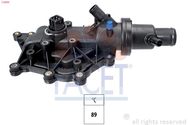 EPS 1.880.509 FACET Opening Temperature: 89°C, Made in Italy - OE Equivalent, with seal Thermostat, coolant 7.8509 buy
