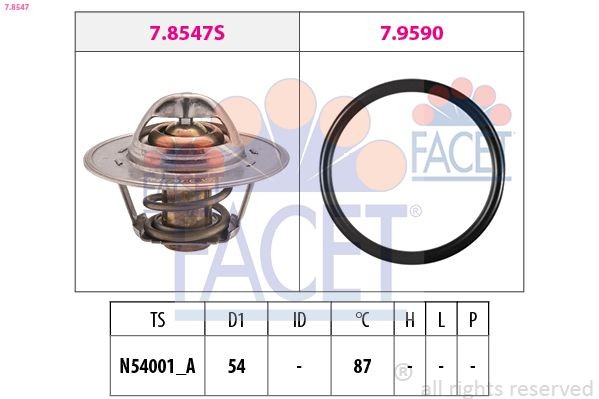 EPS 1.880.547 FACET 7.8547 Engine thermostat K6 800 080 0AA