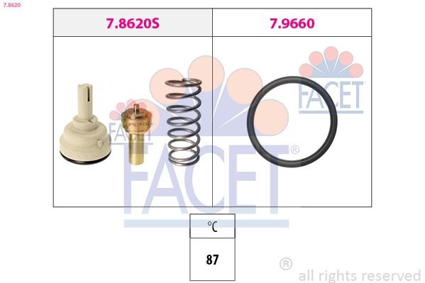 Great value for money - FACET Engine thermostat 7.8620