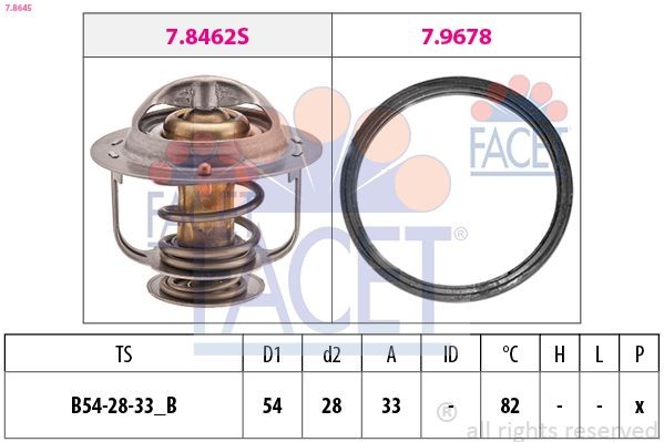 FACET 7.8645 Kühlwasserthermostat für NISSAN ECO-T LKW in Original Qualität