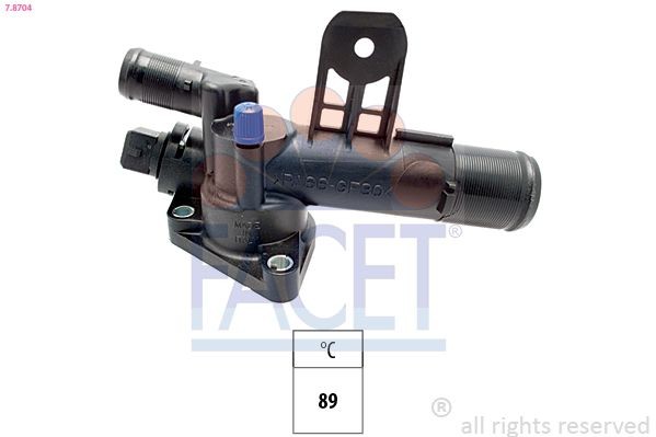 EPS 1.880.704 FACET Opening Temperature: 89°C, Made in Italy - OE Equivalent, with seal Thermostat, coolant 7.8704 buy