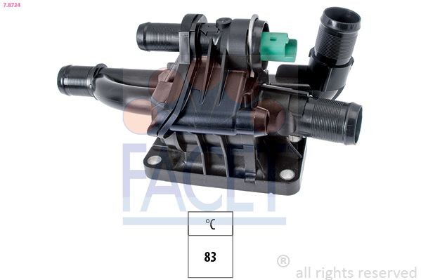 EPS 1.880.734 FACET 7.8734 Engine thermostat 96606 60380