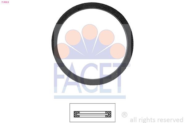 FACET 7.9553 Gasket, thermostat Made in Italy - OE Equivalent