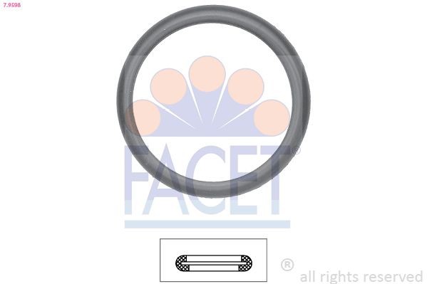 FACET 7.9598 Thermostat gasket FORD ESCORT 1992 in original quality
