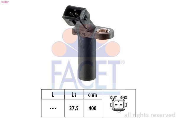 EPS 1.953.037 FACET 9.0037 Crankshaft sensor 1E00-18-221